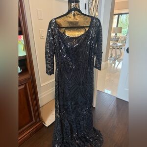 Simply Be Black Sequin Maxi Dress
